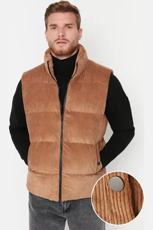 Trendyol Winterweste Aus Kamelsamt Regular Fit für Herren - 2XL