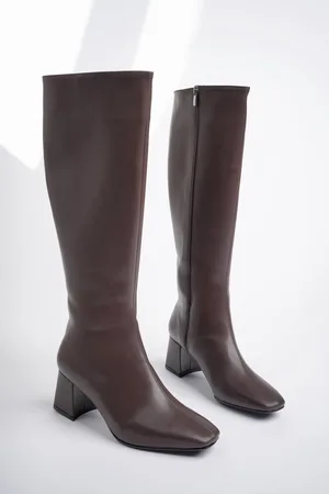 Muggo Karoline Garantierte Stiefel Mit Stumpfer Zehenpartie Und Seitlichem Reißverschluss für Damen - 40