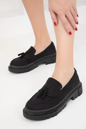 SOHO Schwarze Wildleder Freizeitschuhe für Damen - 40