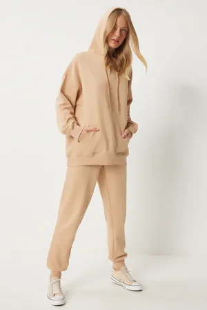 Happiness istanbul Strick-trainingsanzug-set – Keks-kapuzen-sweatshirt Und Jogger, Übergröße für Damen - 34