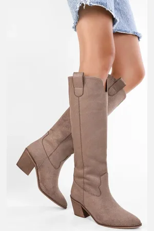 Shoeberry Rebel-cowboystiefel Aus Nerz-wildleder für Damen - 36