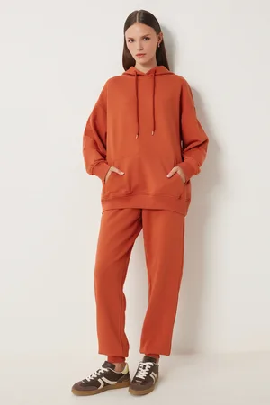 Happiness istanbul Ziegelfarbenes Sweatshirt- Und Jogginghose-set – für Damen - 34