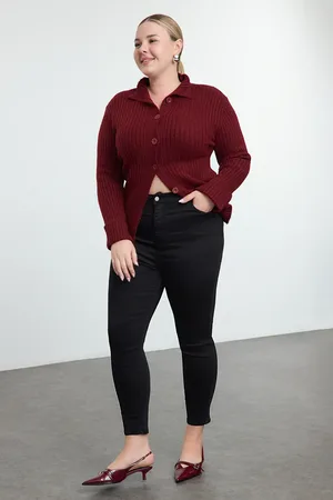 Trendyol Schwarze, Dehnbare Skinny-jeans Mit Hoher Taille für Damen - 42