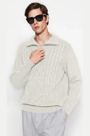 Trendyol Regular Half Rollkragenpullover Aus Haarstrick für Herren - M
