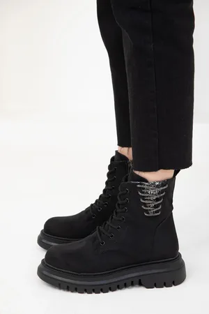SOHO Stiefel Und Stiefeletten Aus Schwarzem Wildleder für Damen - 39