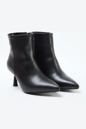 Trendyol Schwarze Stiefeletten Mit Spitzer Zehenpartie Und Dünnem Absatz für Damen - 40