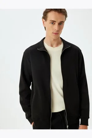 Koton Stehkragen-strickjacke Aus Baumwolle Mit Reißverschluss Und Langen Ärmeln – Taschendetail für Herren - S