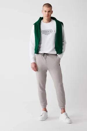 Avva Jogginghose Mit Steingürtel Und Elastischem Bein, 3-fädig, E 003402 für Herren - L
