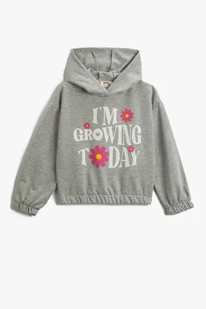 Koton Kapuzen-crop-sweatshirt Aus Bedruckter Baumwolle für Damen - 5–6 Jahre