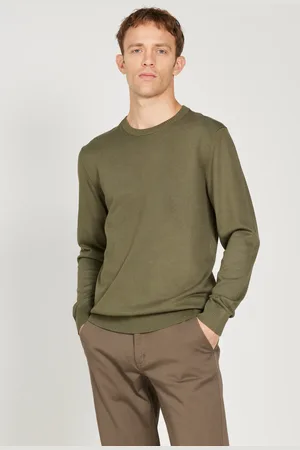 Altınyıldız Classics Khakifarbener Standard-strickpullover Mit Normalem Schnitt Und Rundhalsausschnitt für Herren - L