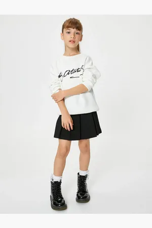 Koton Atatürk Signiertes Sweatshirt Mit Langen Ärmeln Und Rundhalsausschnitt für Damen - 9–10 Jahre