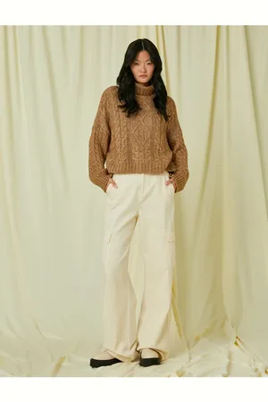 Koton Kurzer Rollkragenpullover, Gestrickt, Langärmlig für Damen - S