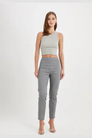 DeFacto Sigaret Satin-hose Mit Normaler Taille Und Geradem Bein für Damen - 46