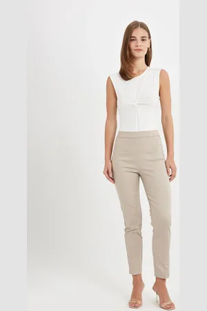 DeFacto Sigaret Satin-hose Mit Normaler Taille Und Geradem Bein für Damen - 44