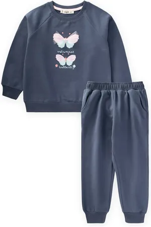 Cigit Sweatshirt-set Mit Schmetterlingsdruck, 2–10 Jahre, für Damen - 3–4 Jahre