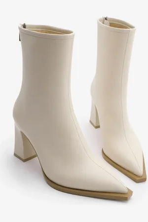 Marjin Stiefel Mit Absatz, Spitzer Zehenbereich, Reißverschluss Hinten, Dicker Absatz, Kikas, für Damen - 40
