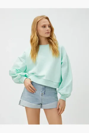 Koton Crop-sweatshirt Mit Ärmeldetail für Damen - XL