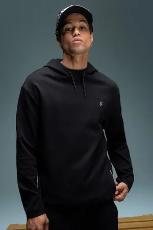 DeFacto Fit Standard Fit Kapuzenpullover Bedruckt Tasche Sportler Sweatshirt B4372ax24sp für Herren - XS