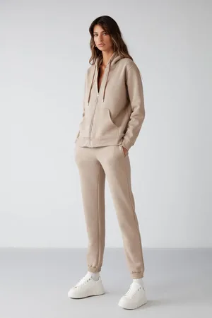 Grimelange Marıtza Jogginghose In Regulärer Passform, Nerz, Mit Elastischem Bund Und Beinen Und Fleece-innenseite für Damen - M