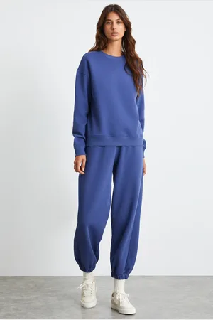 Grimelange Neha Trainingsanzug-set Mit Rundhalsausschnitt Und Weitem Bein In Dunkelblau für Damen - XL