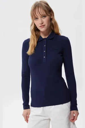 Lacoste Bord-cotes Manches Longues Chemise für Damen - 32