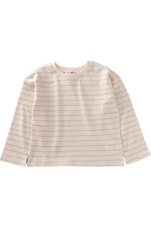 Cigit Gestreiftes Saisonales T-shirt 2–7 Jahre Mint Gestreift für Damen - 3–5 Jahre