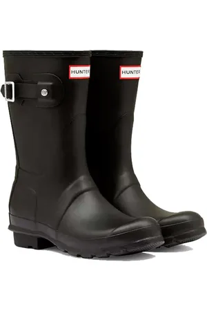 Hunter Schwarzer Original-kurzmatte-stiefel - für Damen - 37