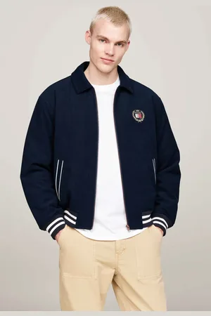 Tommy Hilfiger Marineblauer Mantel – Dm0dm19626c1g Crest Cord Letterman für Herren - L