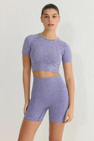 Trendyol Crop Seamless/nahtloses Gestricktes Sportoberteil/bluse Mit Rundhalsausschnitt für Damen - XS-S