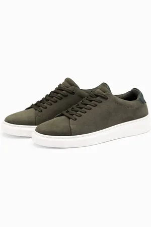 Ombre Clothing Klassische Sneaker-schuhe Aus Weichem Wildleder Dunkeloliv V3 Om-focs-0163 41 für Herren - 46