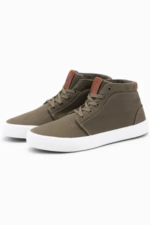 Ombre Clothing High-top Sneakers Aus Baumwoll-canvas Oliv V4 46 für Herren - 44