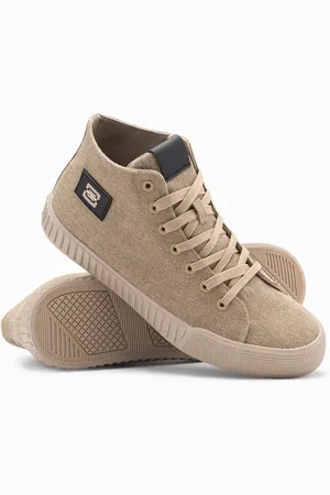 Ombre Clothing Canvas High Top Sneakers Schuhe Hellbraun V3 45 für Herren - 41