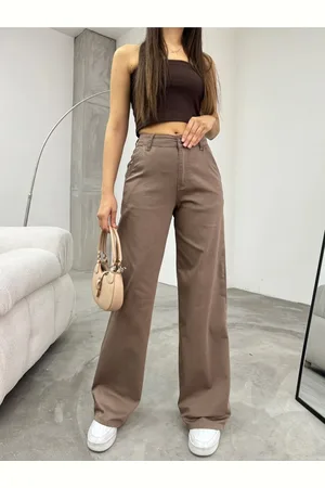 BİKELİFE Palazzo-hose Mit Hoher Taille, Lycra, Dehnbar, Weites Bein für Damen - M