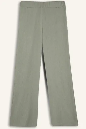 DeFacto Wickelhose, Weites Bein, Weites, Weites Bein, Flexible Taille, für Damen - M