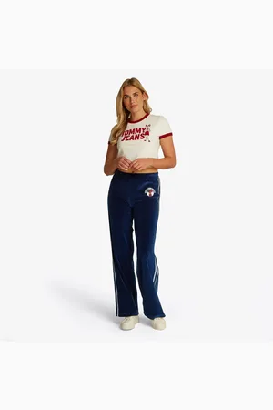 Tommy Hilfiger Tjw Velvet Side Strip Jogginghose In Blau für Damen - L