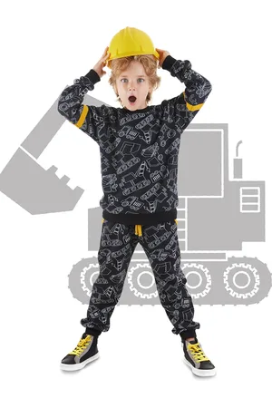 Denokids Schwarzes Trainingsanzug-set Für Jungen Autos für Herren - >7 Jahre