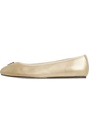 Tommy Hilfiger Ballerinas Aus Goldenem Leder – Fw0fw 077130 Hs für Damen - 37