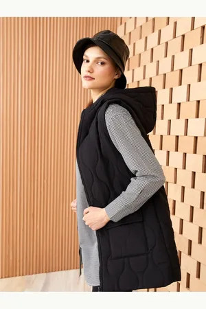 LC Waikiki Gemusterte Pufferweste Mit Kapuze für Damen - 36