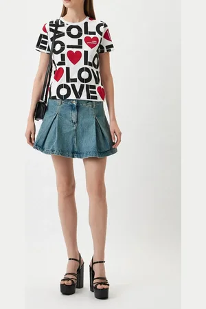 Moschino Optisches Weisses T-shirt Und Mädchen - 42