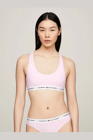 Tommy Hilfiger Sport-bh Aus Bio-baumwolle – Mit Elastischen Bändern Und Racerback-design – Pink für Damen - XS