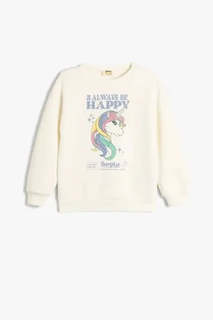 Koton Einhorn-sweatshirt Mit Langen Ärmeln Und Rundhalsausschnitt Aus Erhabener Baumwolle für Damen - 11–12 Jahre