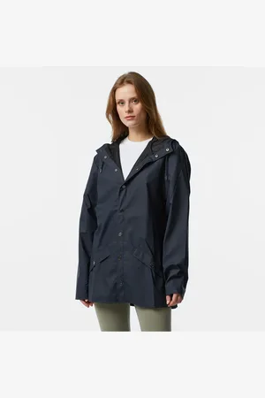 Rains Die Wasserdichte Jacke Ist Aus Dem Charakteristischen Pu-stoff Von Geschnitten Und Verfügt Über Ultraschallverschweißte Nähte - L