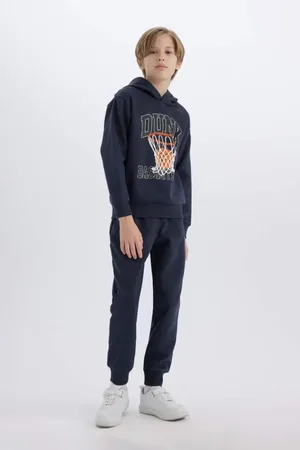 DeFacto 2-teiliges Set Für Jungen – Kapuzenpullover, Bedrucktes Sweatshirt Und Elastische Jogginghose B0410a824cw für Herren - 5–6 Jahre