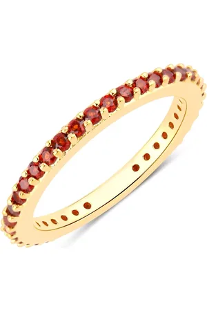 Rafaela Donata Edelsteinring Ring Sterling Silber Gelbgold Granat für Damen - 58