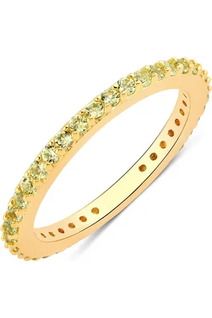 Rafaela Donata Edelsteinring Ring Sterling Silber Gelbgold Peridot Grün für Damen - 54