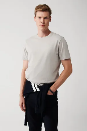 Avva 100% Baumwolle Atmungsaktives T-shirt Mit Rundhalsausschnitt E 001000 für Herren - 2XL