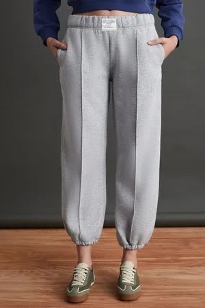 Grimelange Jogginghose „danaıa“ Aus Weicher, Elastischer Baumwolle Mit Paspelierung Und Detaillierter Raster- Aus Bio-baumwolle für Damen - S