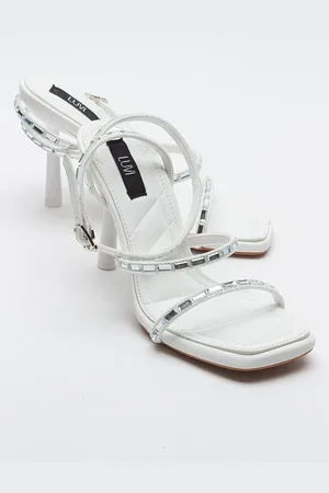LuviShoes Anje Schuhe Mit Absatz In Weißer Haut für Damen - 39