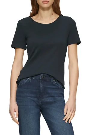 QS by s.Oliver Interlock-trikot – Rundhalsausschnitt, Lässiger Stil, Weiches Material für Damen - 44