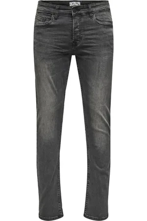 Only & Sons Jeans Loom Black Washed Lange Hose für Herren - 31/30